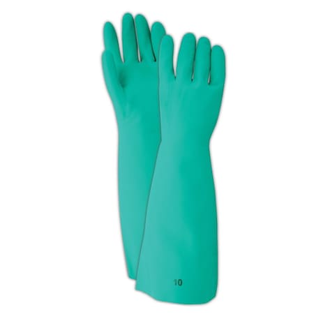 Magid Chemical Resistant Gloves, Green, 11, 12 PK WU22-11